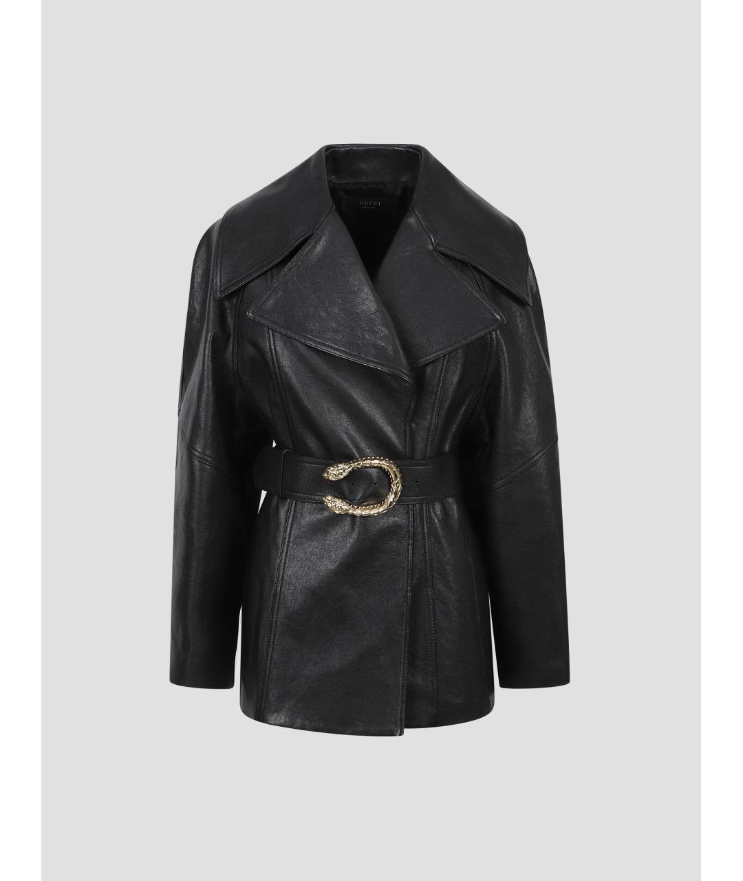 GUCCI Черная кожаная куртка, фото 4
