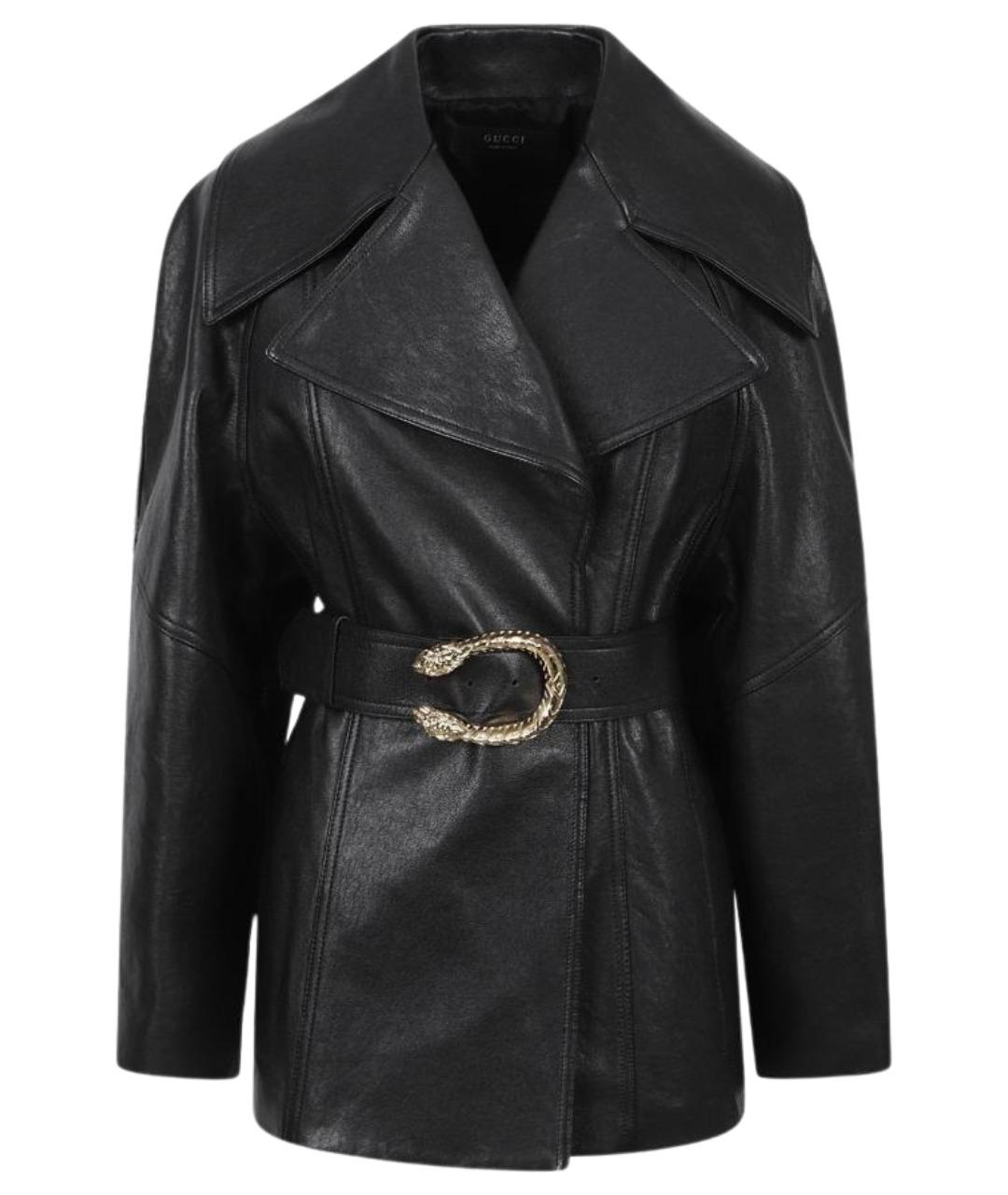 GUCCI Черная кожаная куртка, фото 1