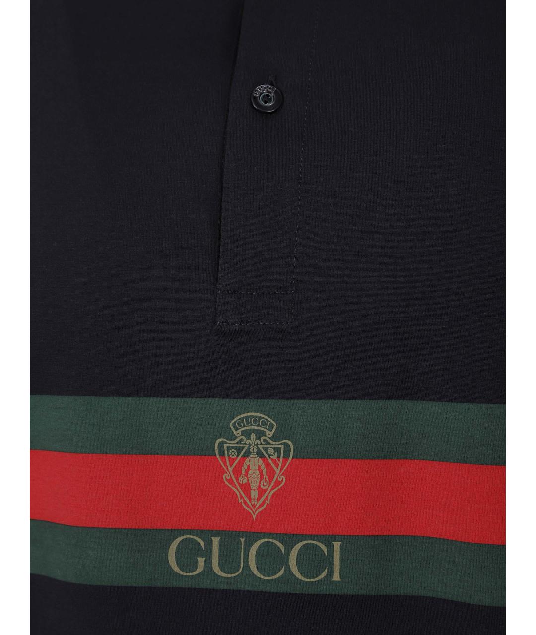 GUCCI Хлопковое поло с коротким рукавом, фото 2