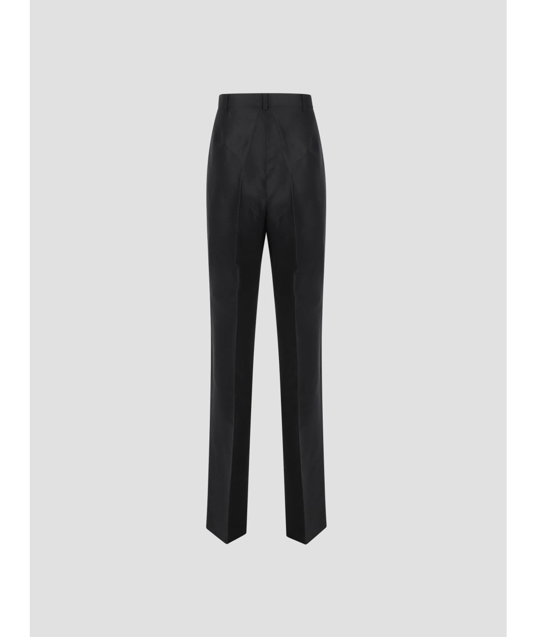 GUCCI Черные шелковые прямые брюки, фото 3