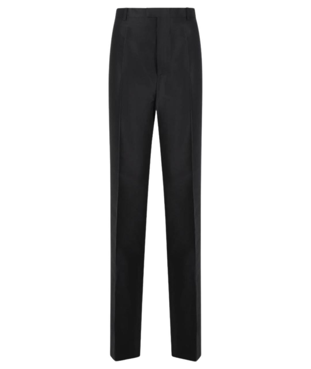GUCCI Черные шелковые прямые брюки, фото 1
