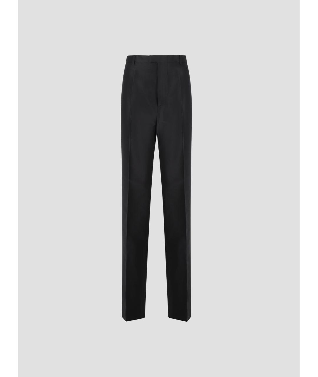 GUCCI Черные шелковые прямые брюки, фото 4