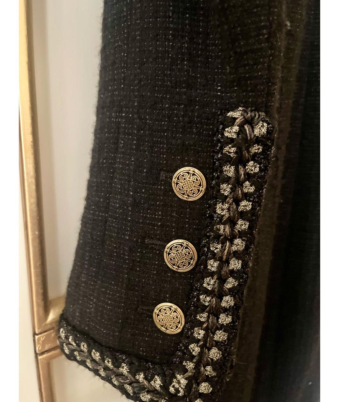 CHANEL Черное шерстяное повседневное платье, фото 3