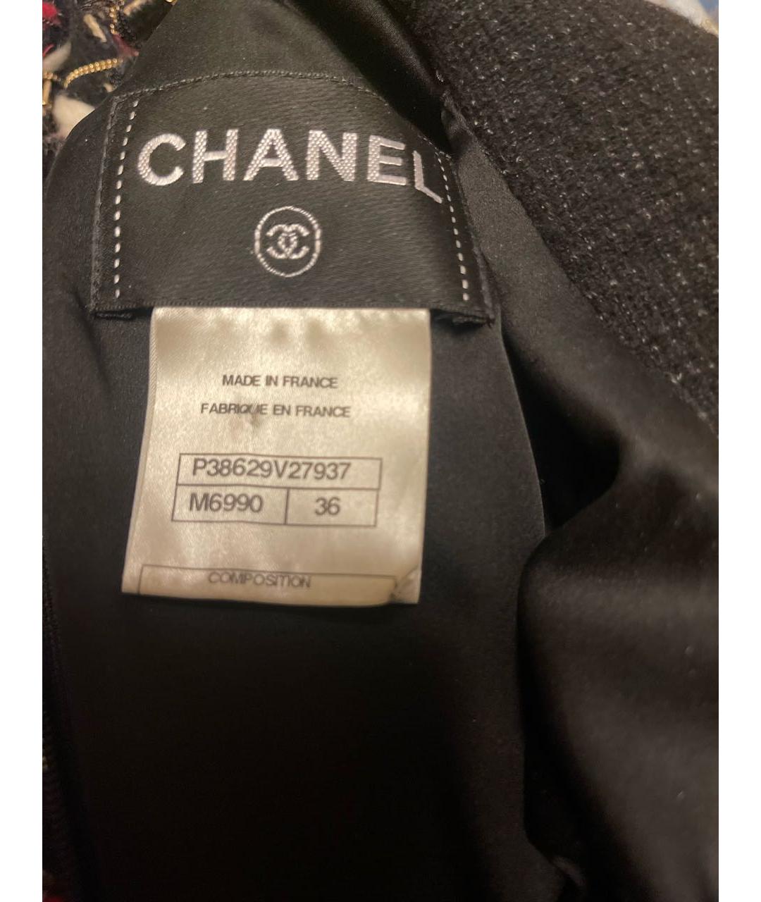 CHANEL Черное шерстяное повседневное платье, фото 4