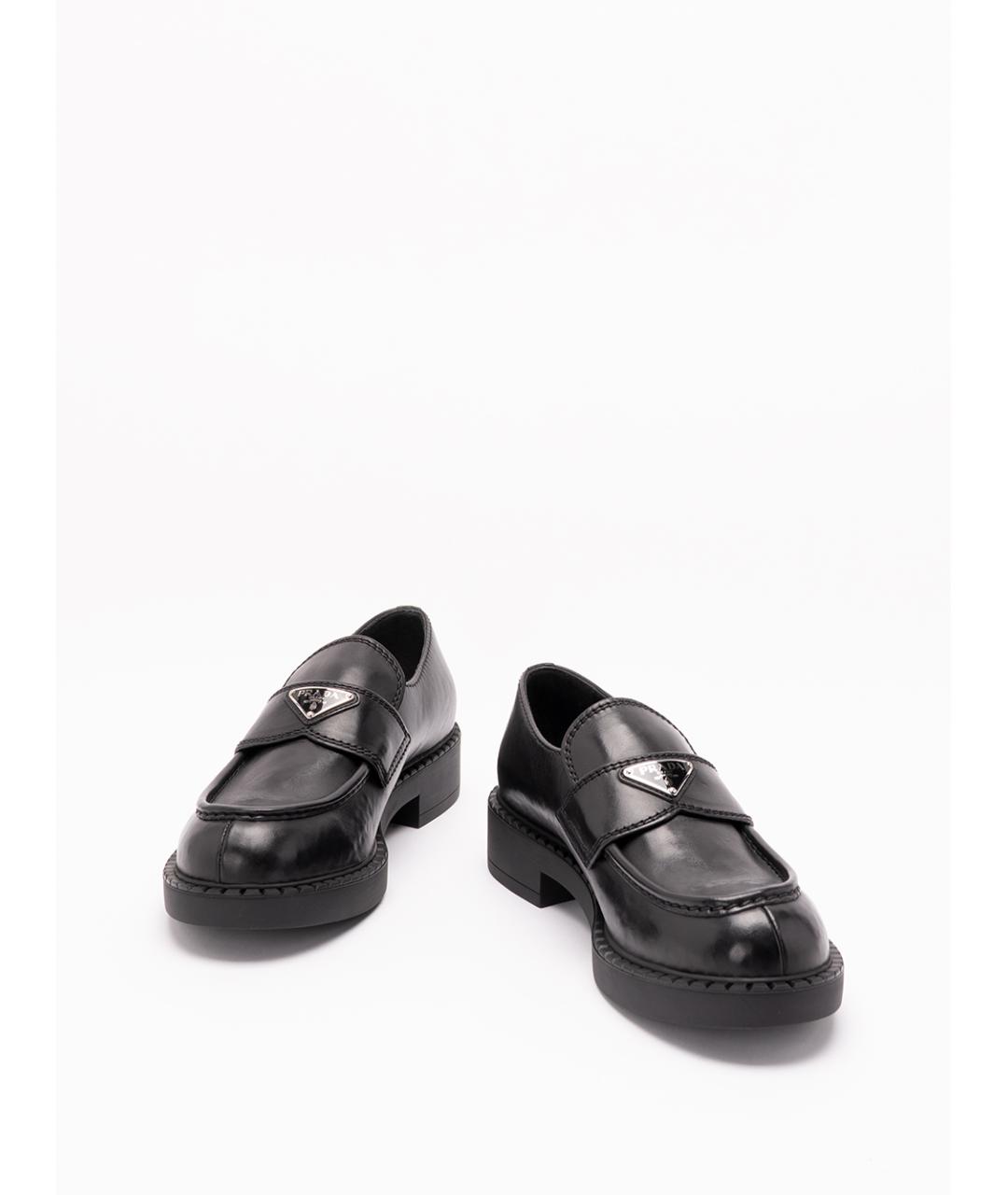 PRADA Черные кожаные лоферы, фото 2