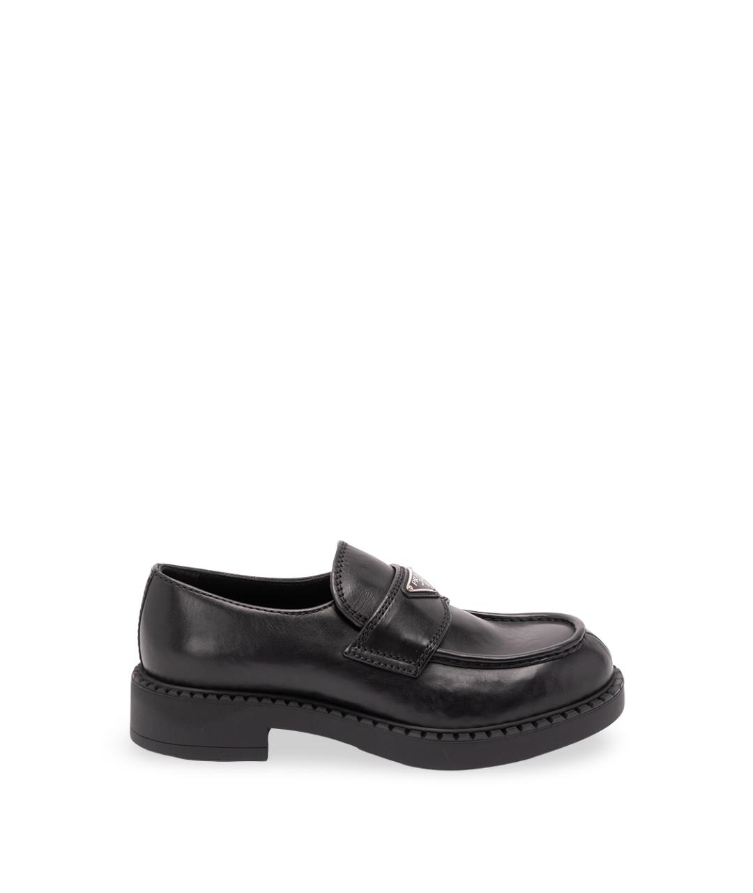 PRADA Черные кожаные лоферы, фото 5