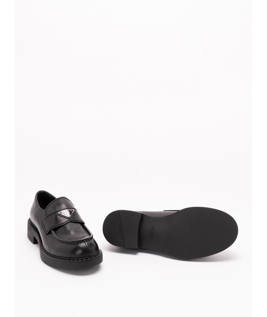 PRADA Черные кожаные лоферы, фото 3