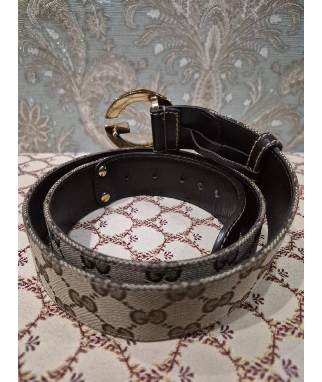 GUCCI Бежевый кожаный ремень, фото 4