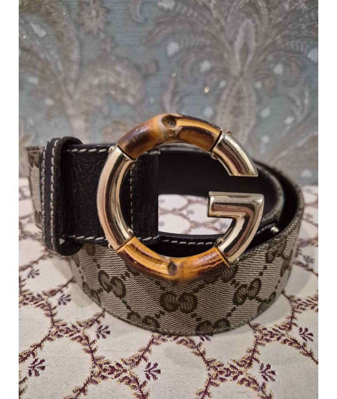 GUCCI Бежевый кожаный ремень, фото 7