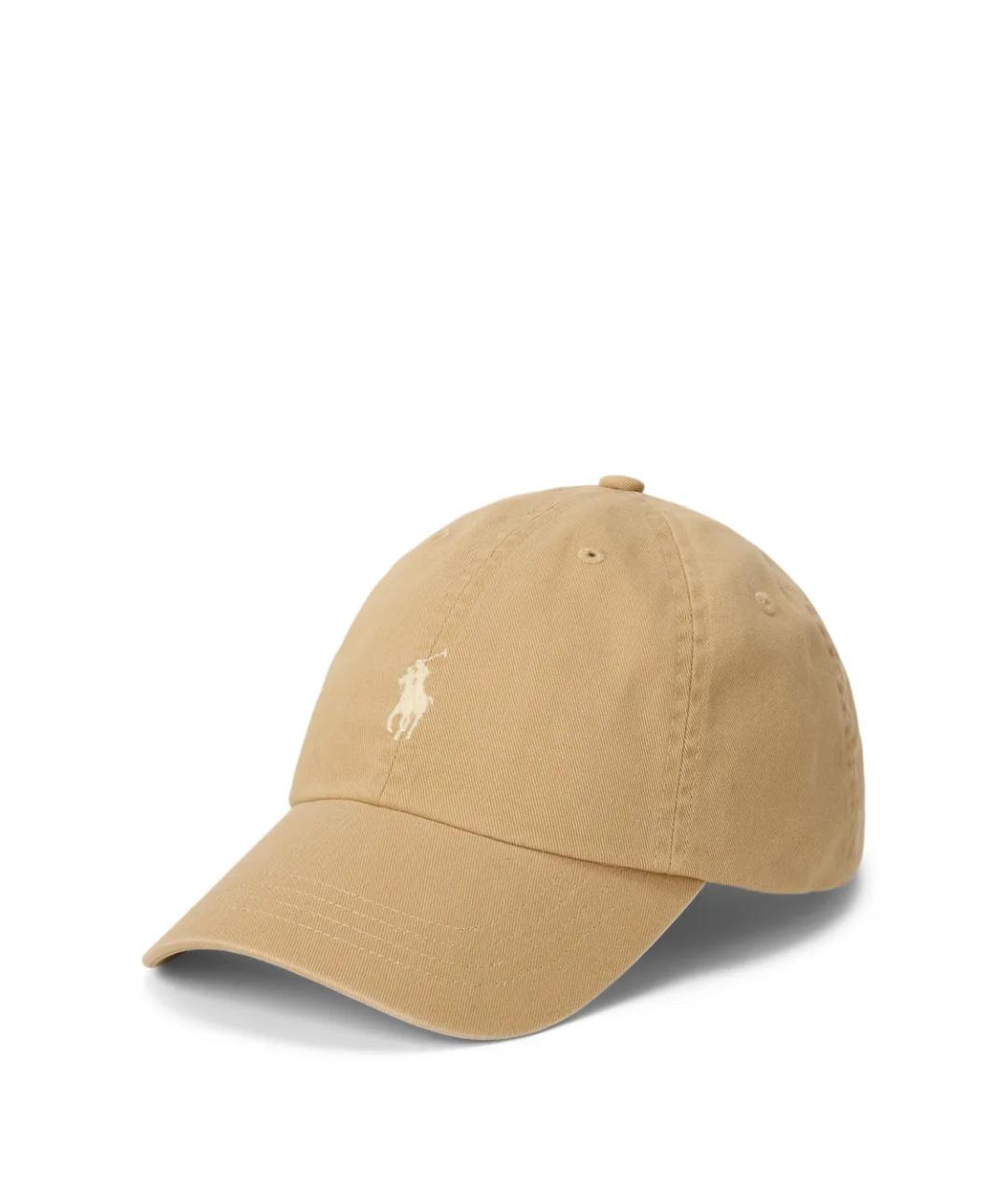 POLO RALPH LAUREN Бежевая хлопковая кепка/бейсболка, фото 1