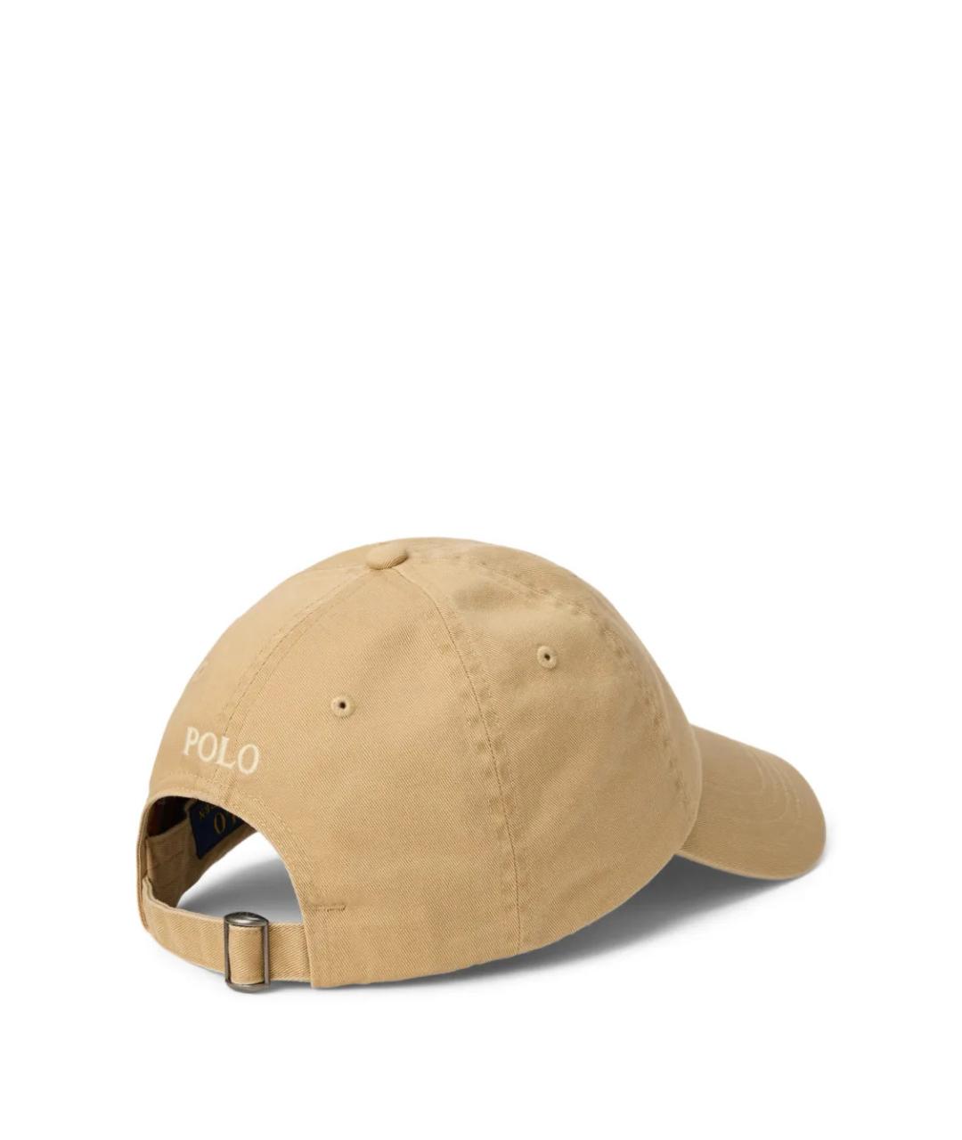 POLO RALPH LAUREN Бежевая хлопковая кепка/бейсболка, фото 2
