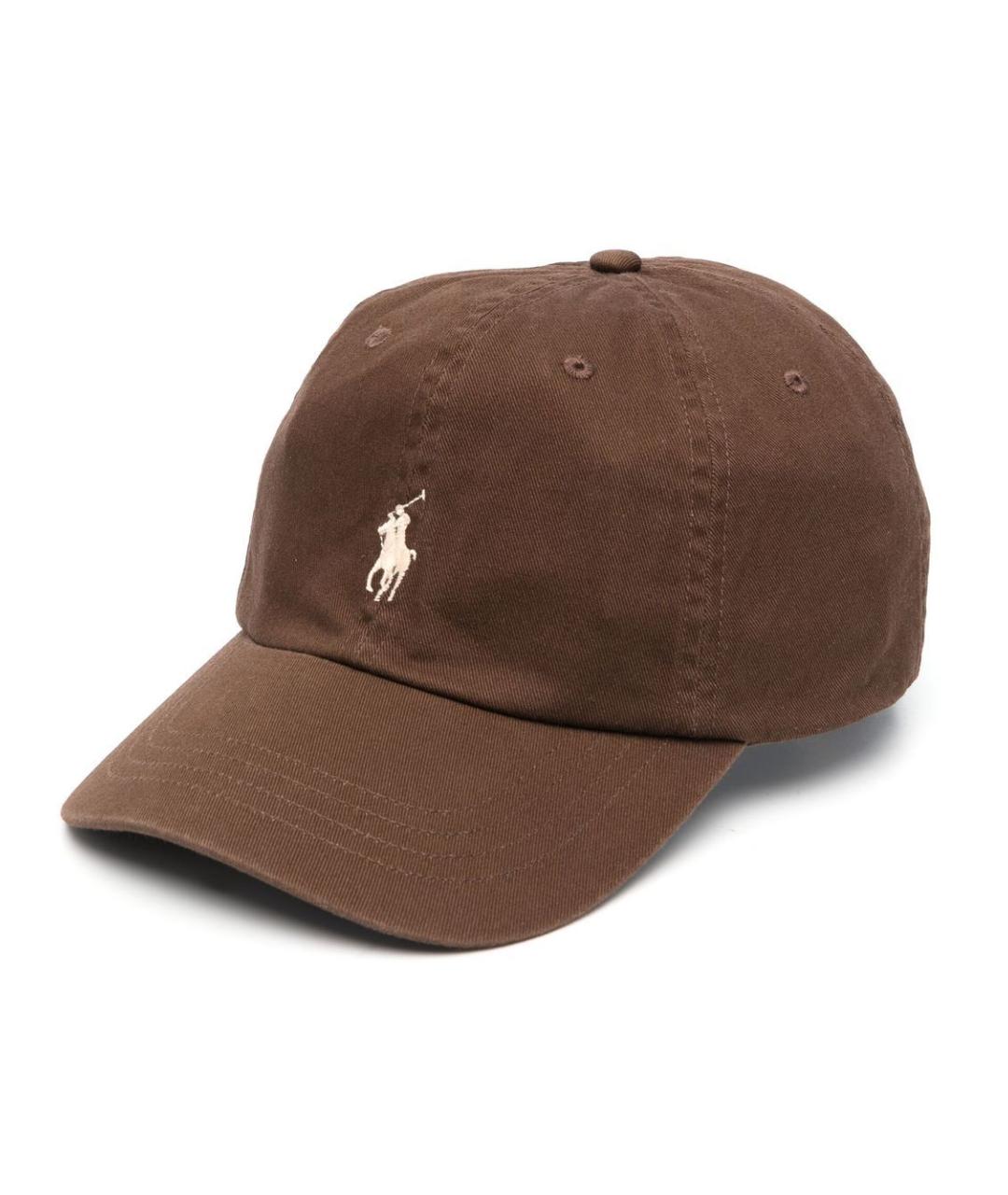 POLO RALPH LAUREN Коричневая хлопковая кепка/бейсболка, фото 1