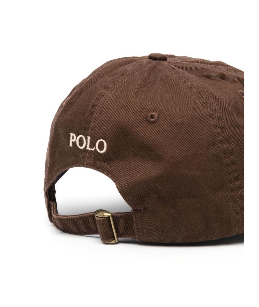 POLO RALPH LAUREN Коричневая хлопковая кепка/бейсболка, фото 2