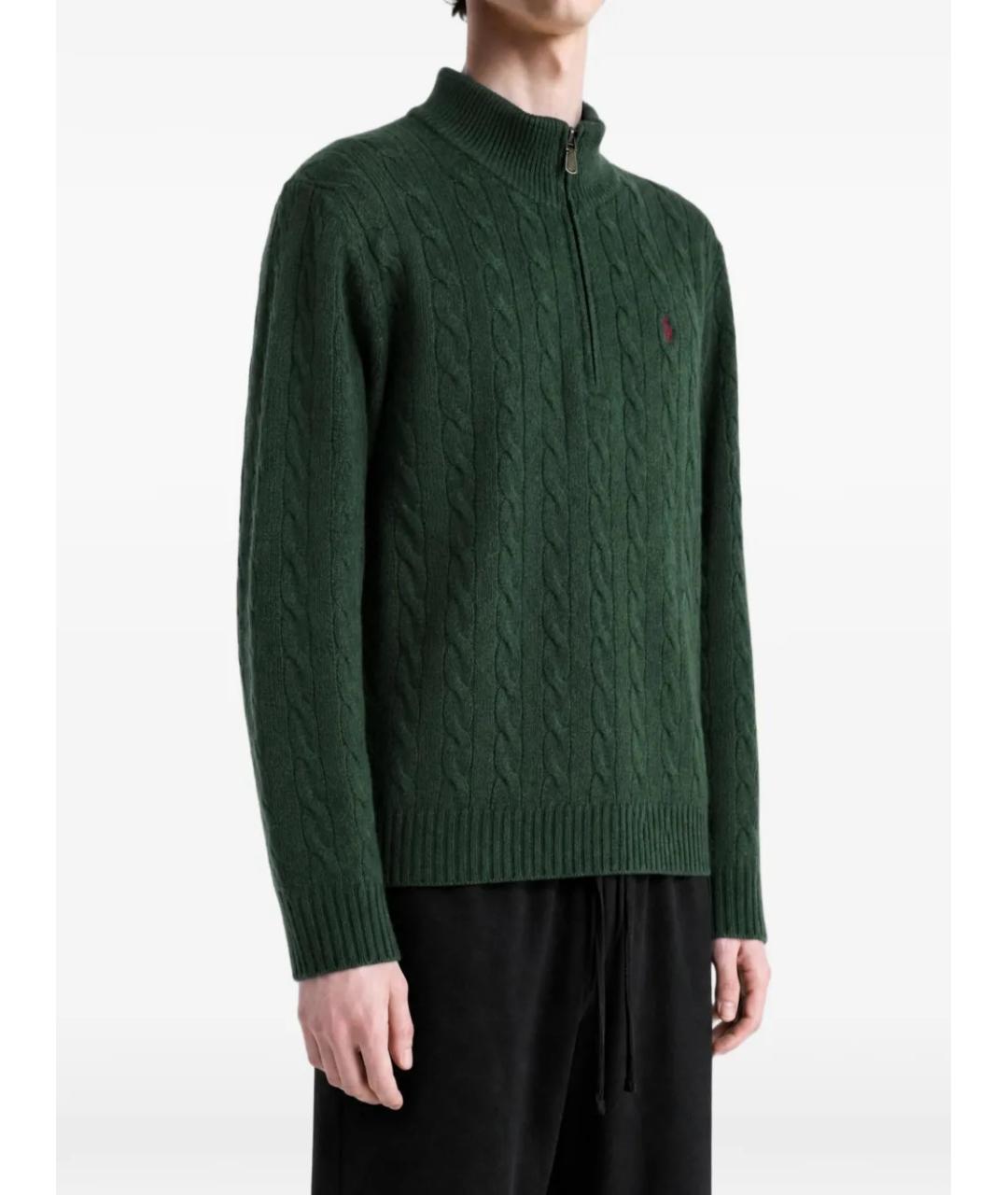POLO RALPH LAUREN Зеленый шерстяной джемпер / свитер, фото 3