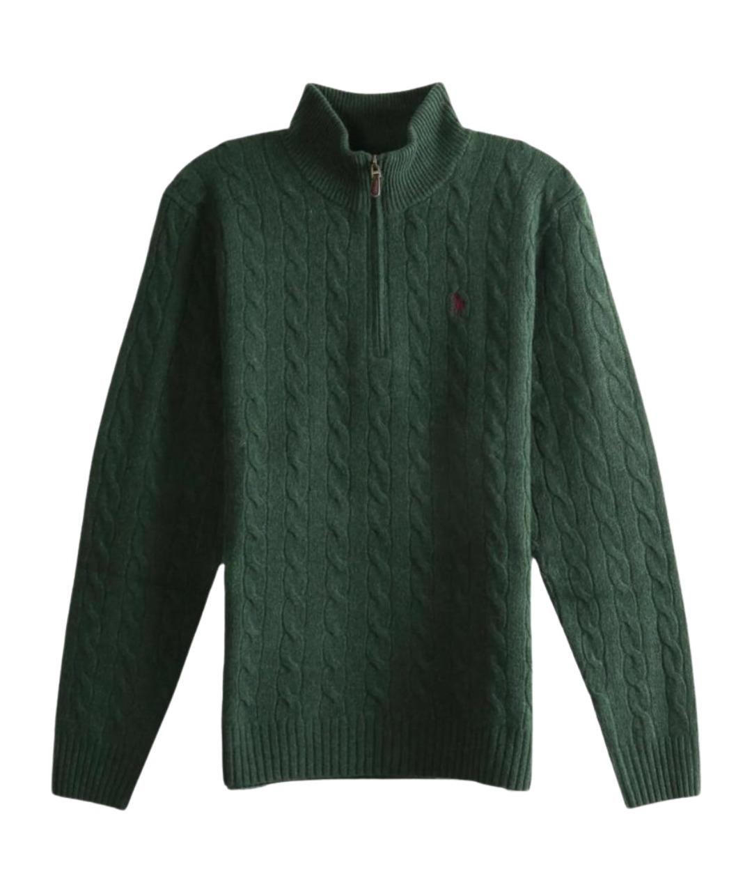 POLO RALPH LAUREN Зеленый шерстяной джемпер / свитер, фото 1