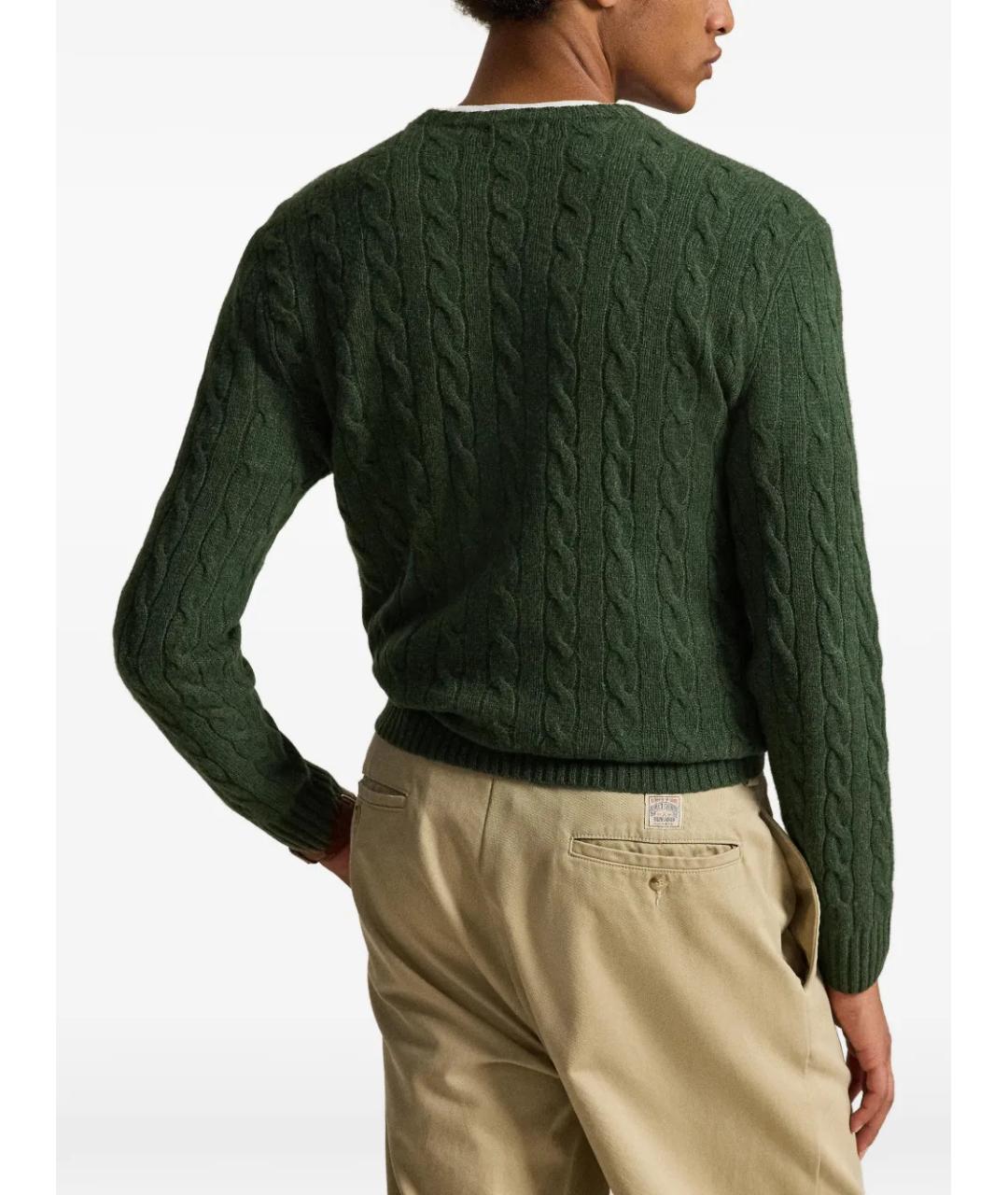POLO RALPH LAUREN Зеленый шерстяной джемпер / свитер, фото 4