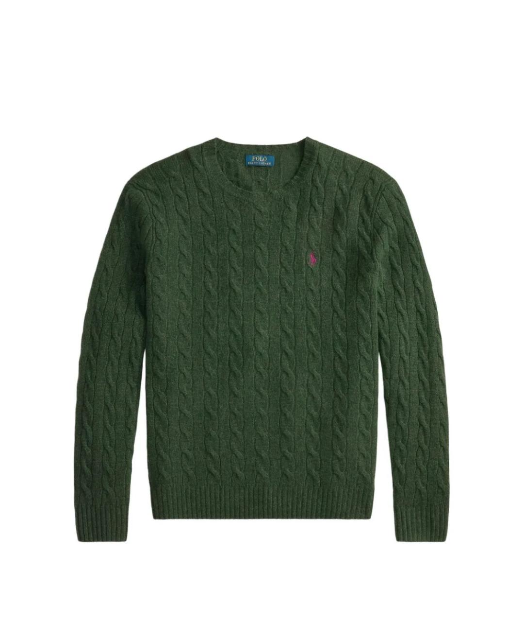 POLO RALPH LAUREN Зеленый шерстяной джемпер / свитер, фото 1