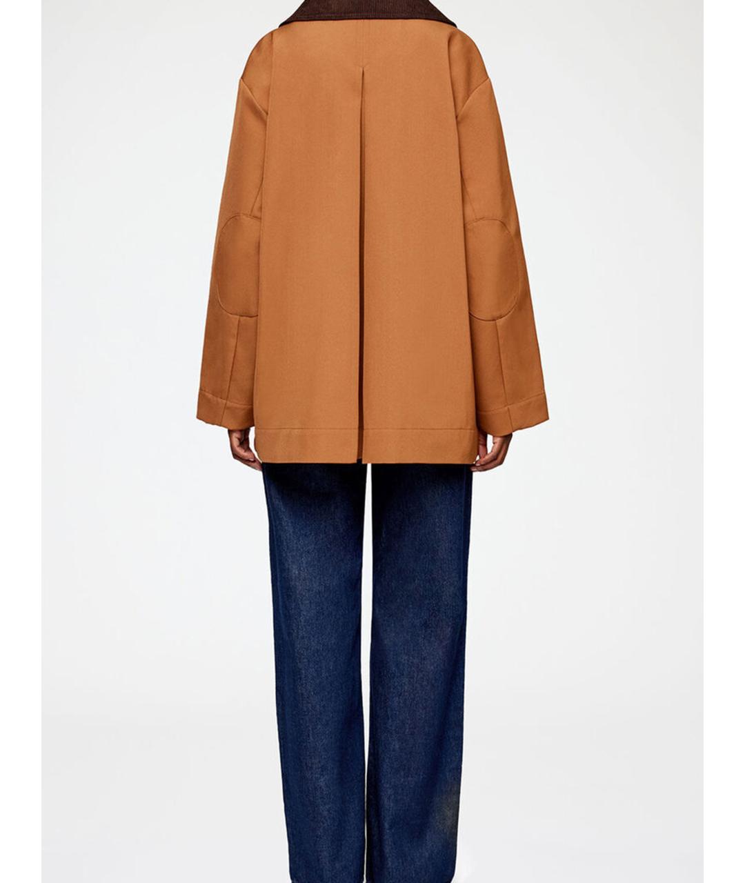 GANNI Коричневая полиэстеровая куртка, фото 3