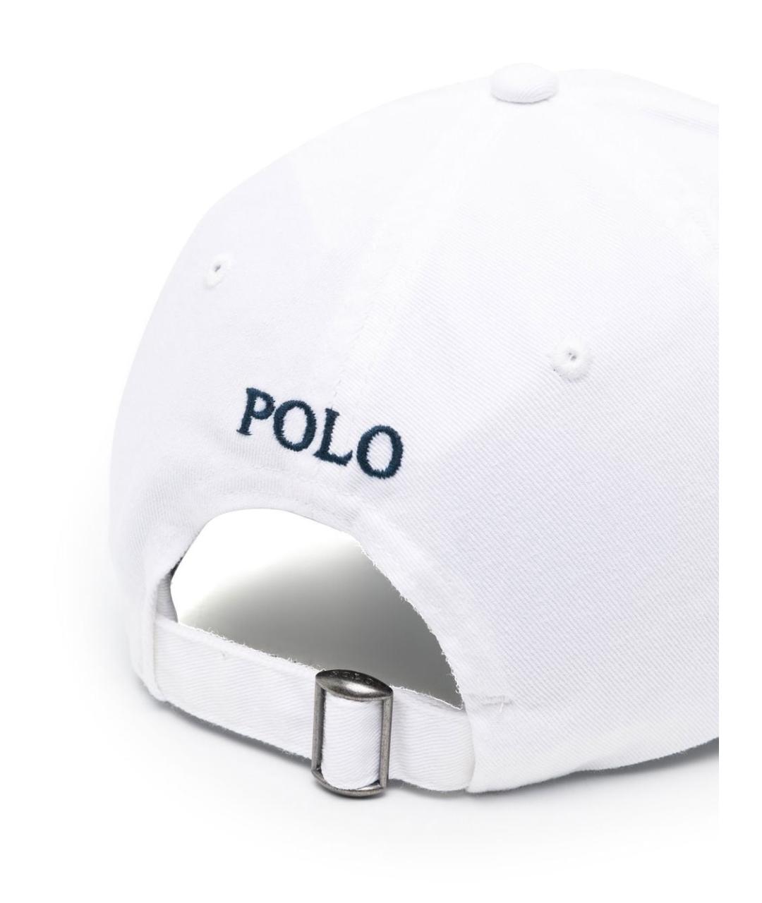 POLO RALPH LAUREN Белая хлопковая кепка/бейсболка, фото 2