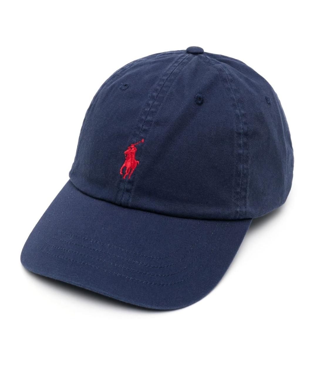 POLO RALPH LAUREN Темно-синяя хлопковая кепка/бейсболка, фото 1