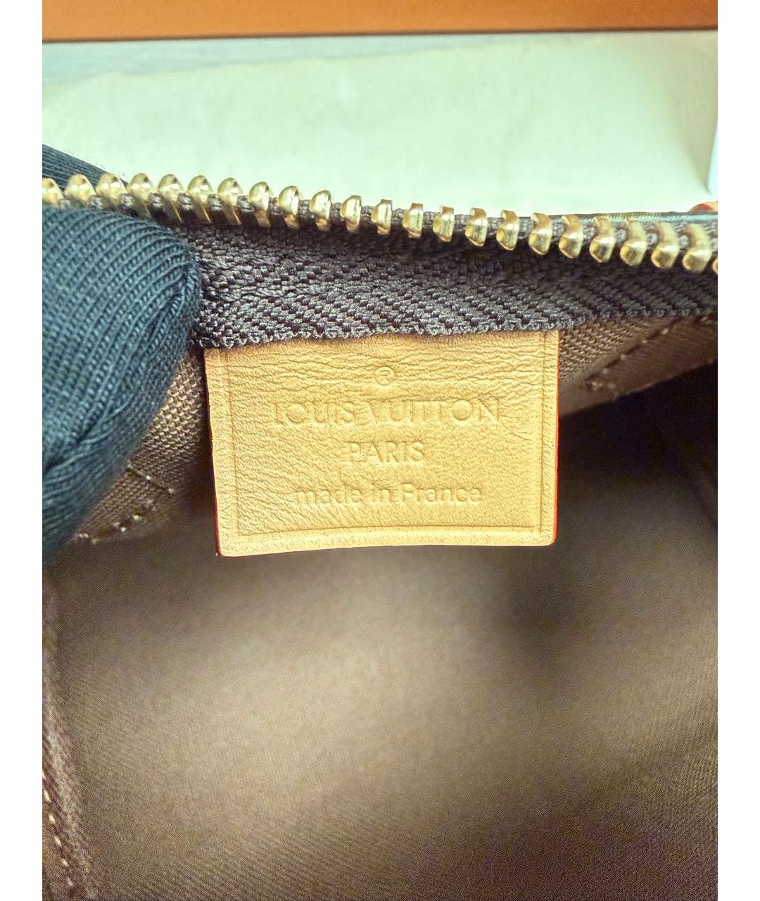 LOUIS VUITTON Коричневая сумка с короткими ручками из канвы, фото 6