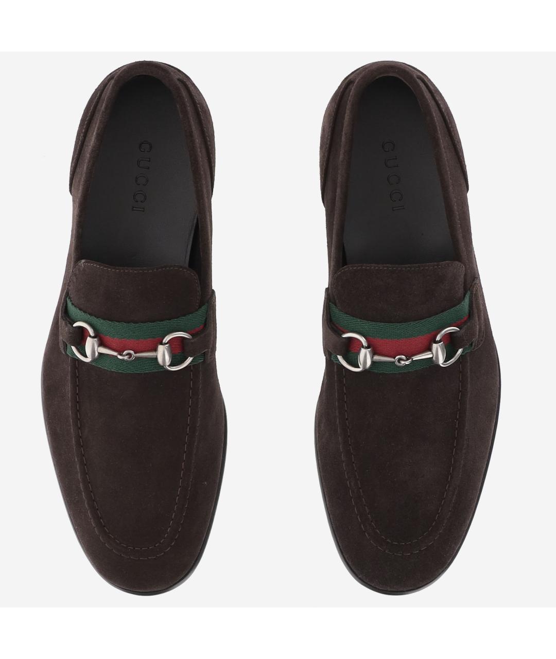 GUCCI Коричневые замшевые лоферы, фото 2