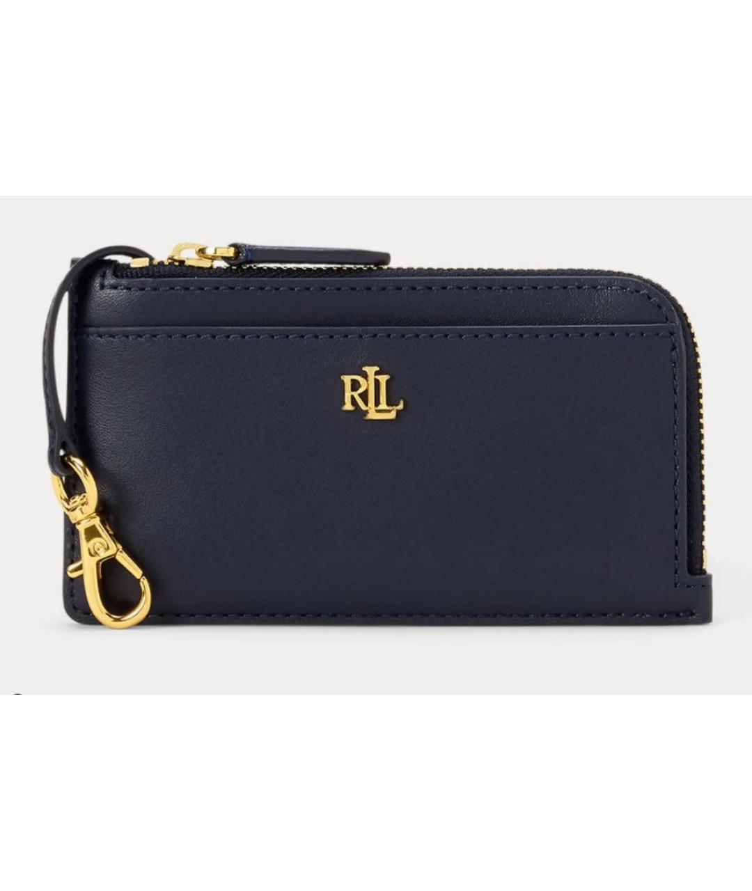 RALPH LAUREN Темно-синий кожаный кардхолдер, фото 9