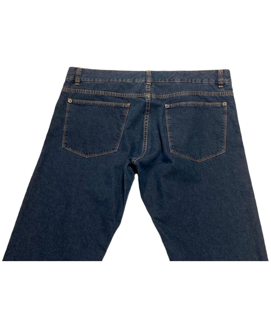 LARUSMIANI Темно-синие хлопковые прямые джинсы, фото 9