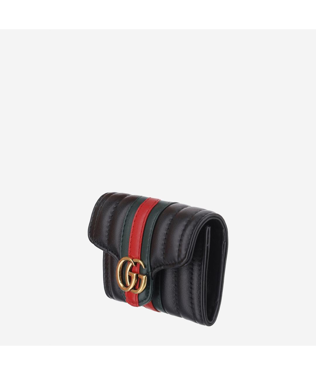 GUCCI Черный кожаный кошелек, фото 2