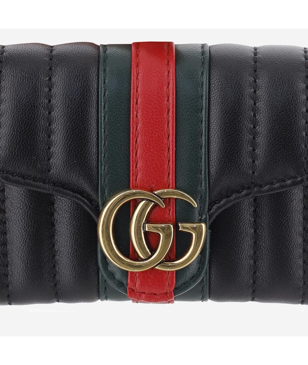 GUCCI Черный кожаный кошелек, фото 4
