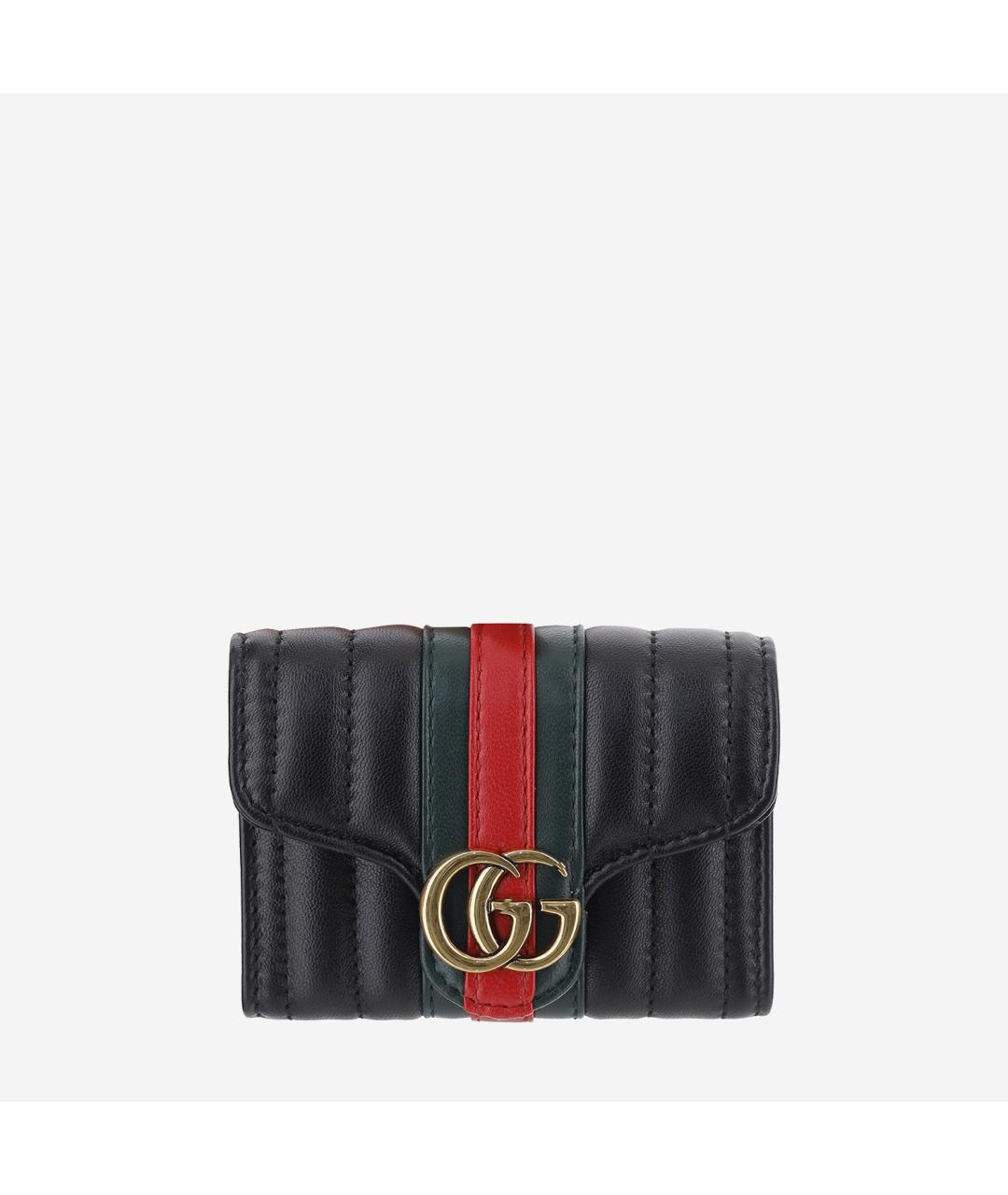 GUCCI Черный кожаный кошелек, фото 5