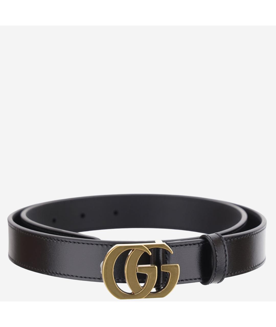 GUCCI Черный кожаный ремень, фото 4