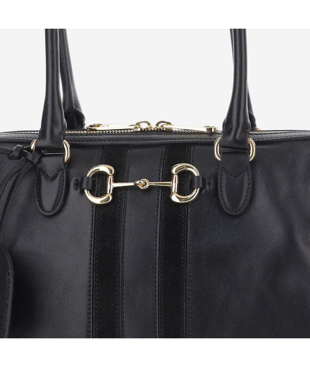 GUCCI Черная кожаная сумка через плечо, фото 4