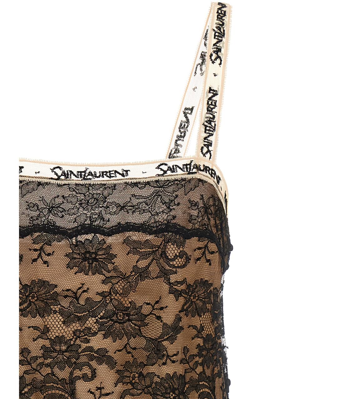 SAINT LAURENT Мульти полиамидовое коктейльное платье, фото 3