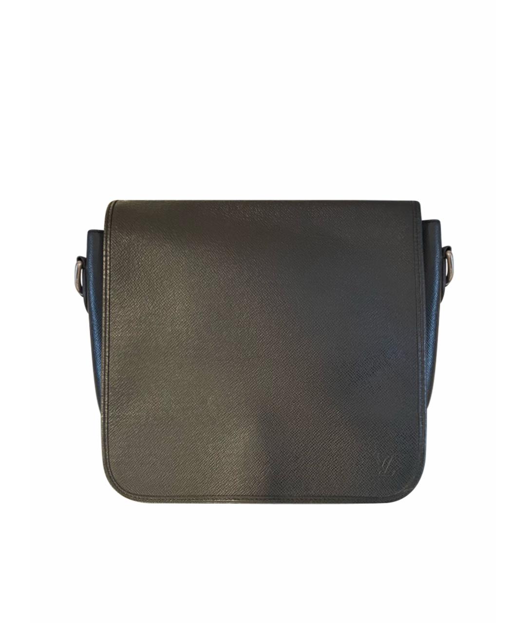 LOUIS VUITTON Черная кожаная сумка на плечо, фото 1