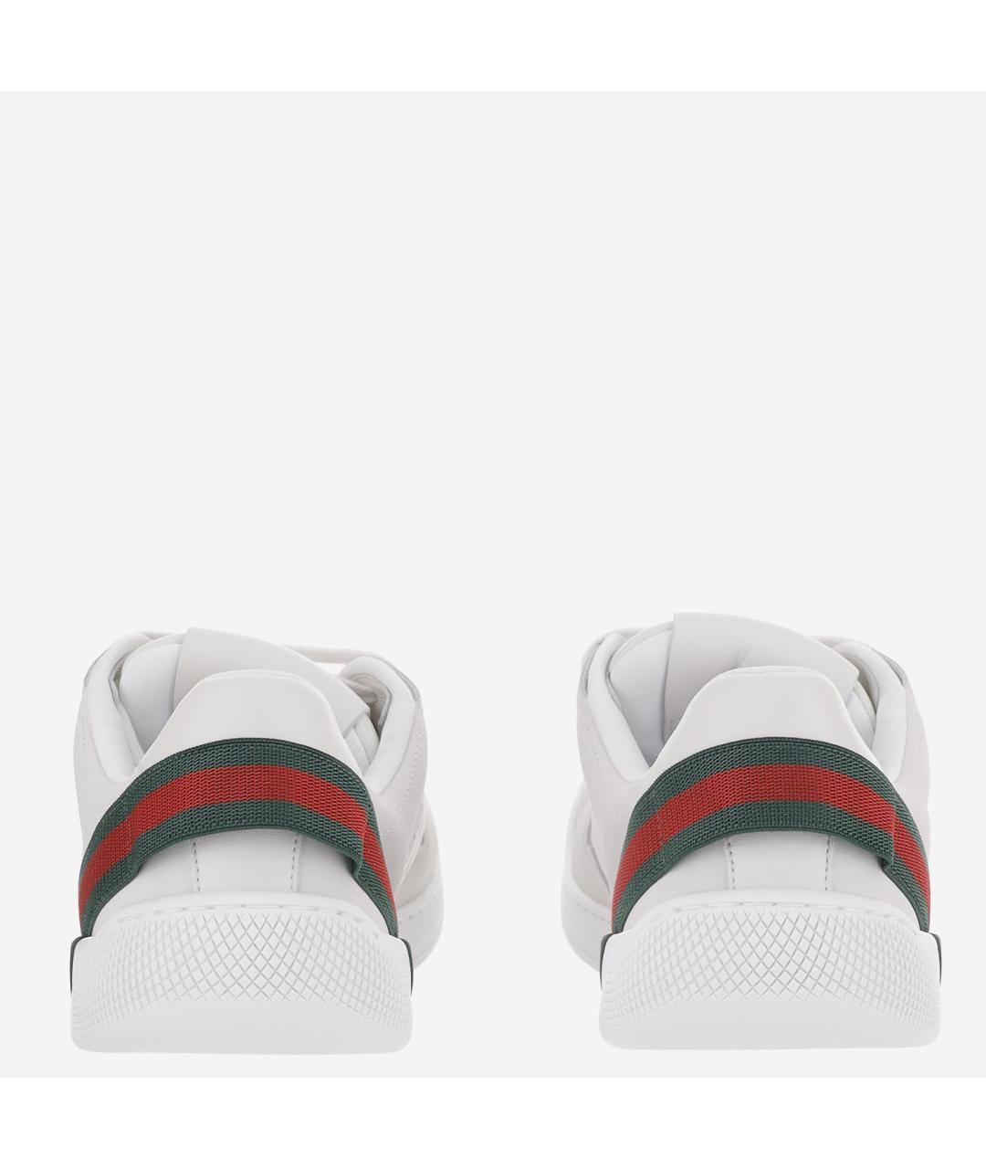 GUCCI Белые текстильные низкие кроссовки / кеды, фото 4