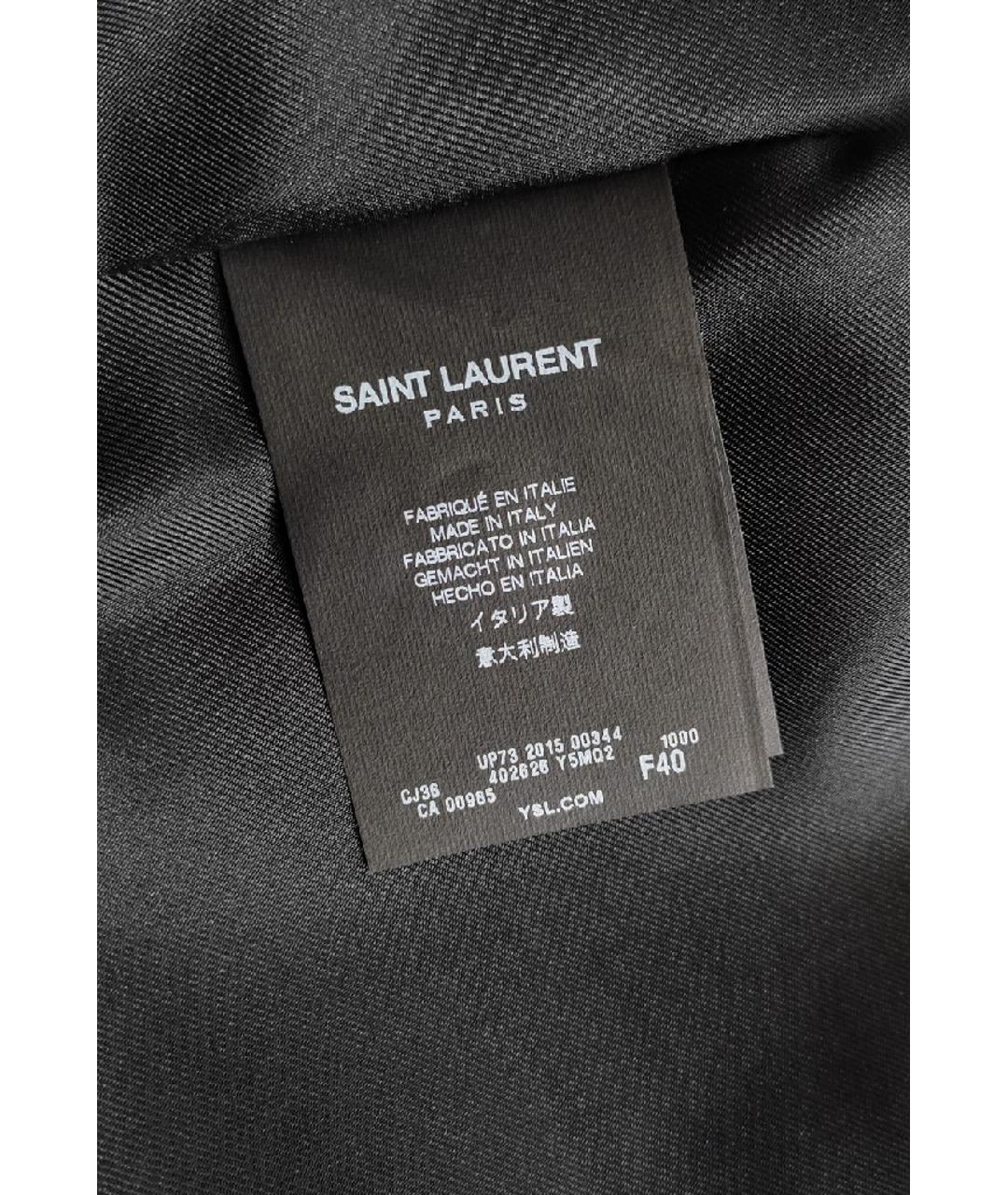 SAINT LAURENT Черное кожаное платье, фото 5