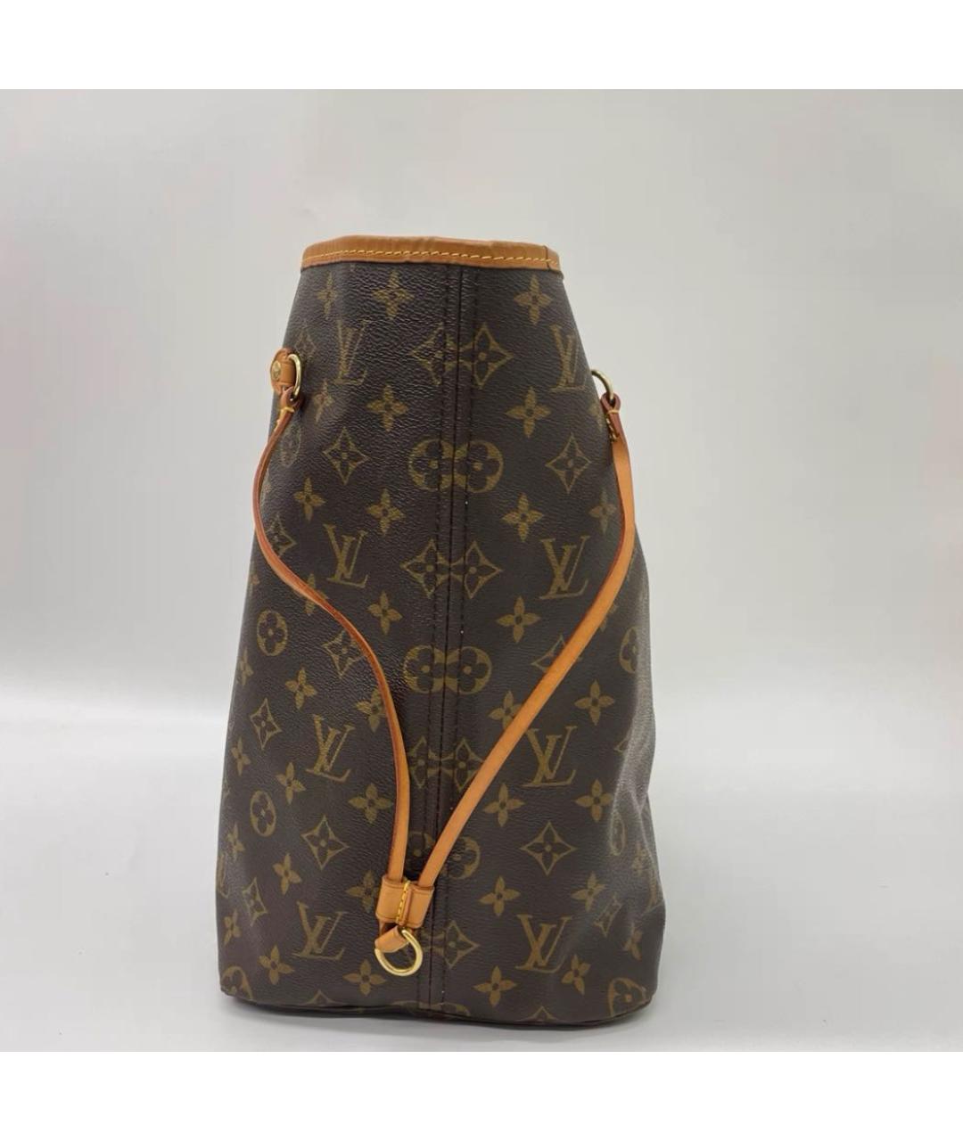 LOUIS VUITTON Коричневая сумка тоут из канвы, фото 5