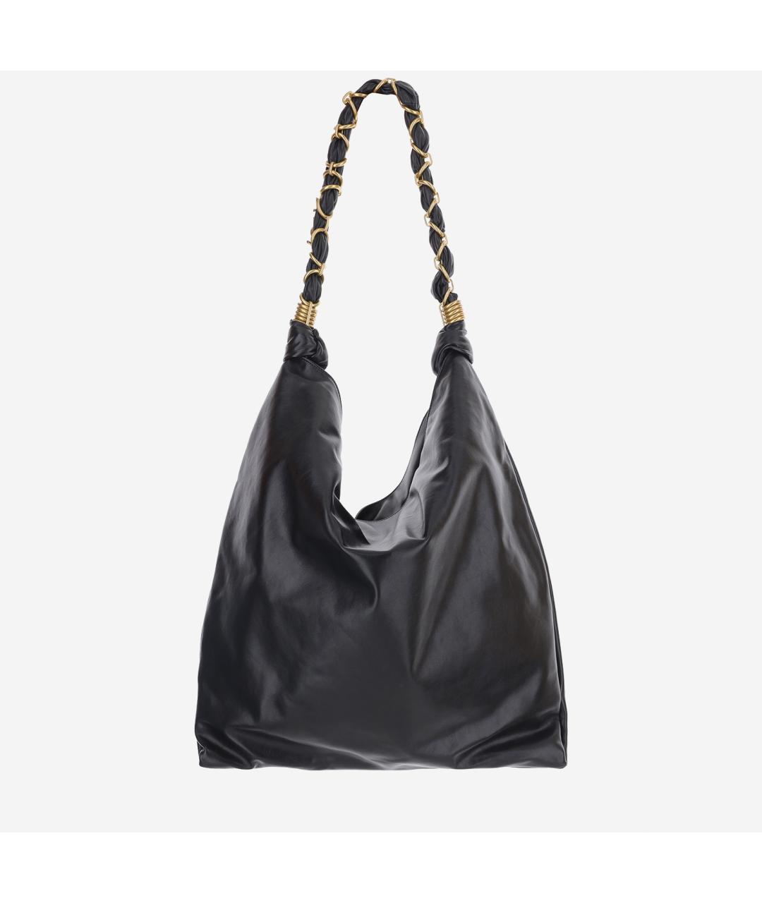 SAINT LAURENT Черная кожаная сумка тоут, фото 5