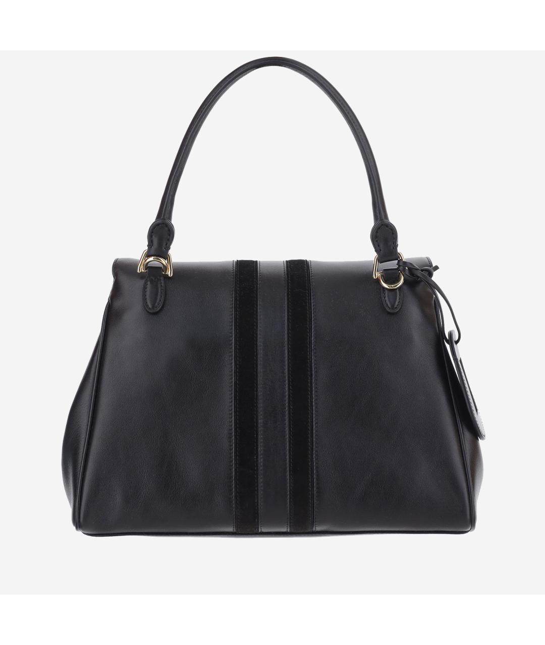 GUCCI Черная кожаная сумка тоут, фото 3