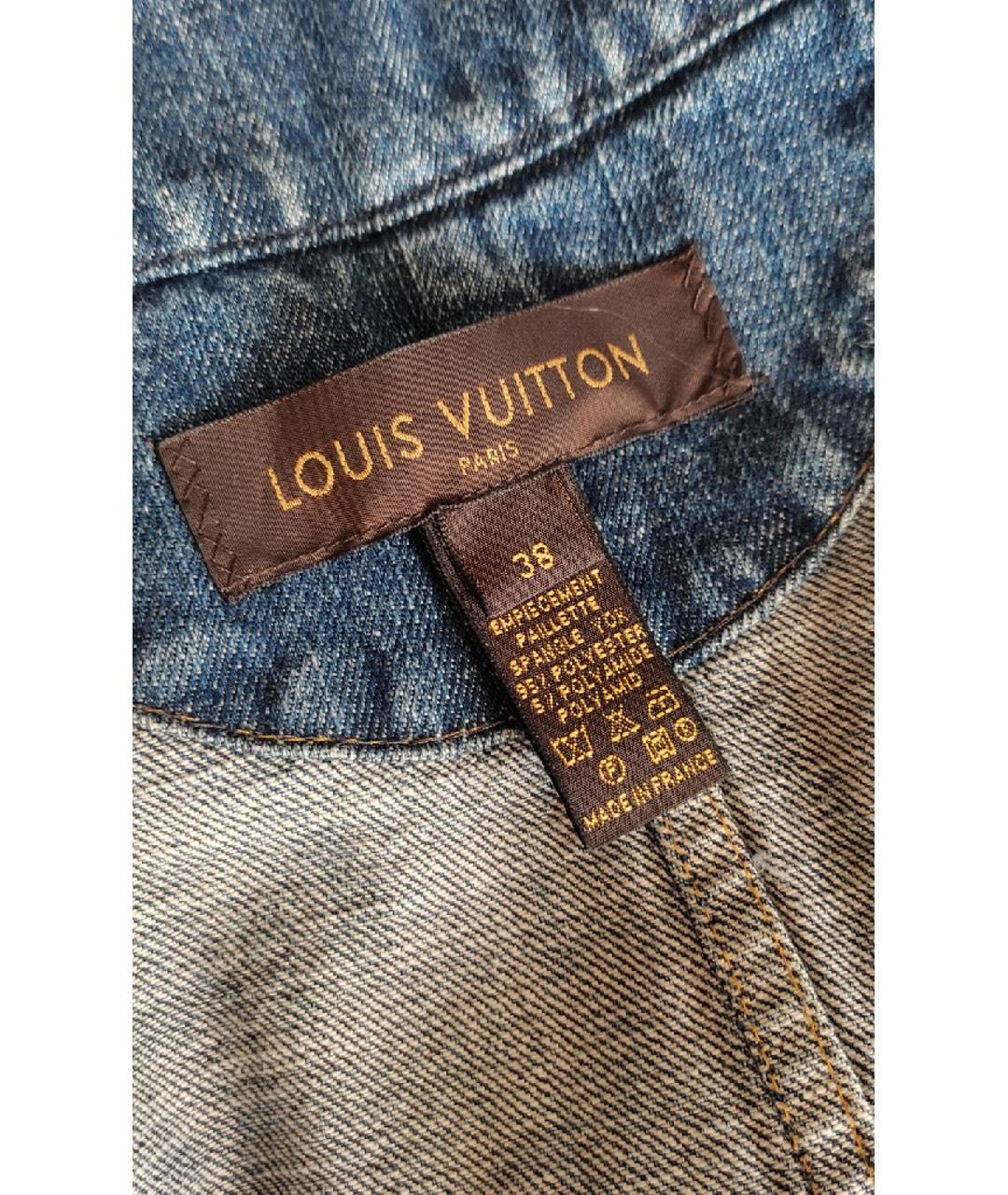 LOUIS VUITTON Синий хлопковый жакет/пиджак, фото 4