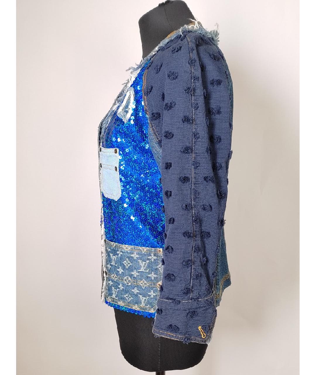 LOUIS VUITTON Синий хлопковый жакет/пиджак, фото 2