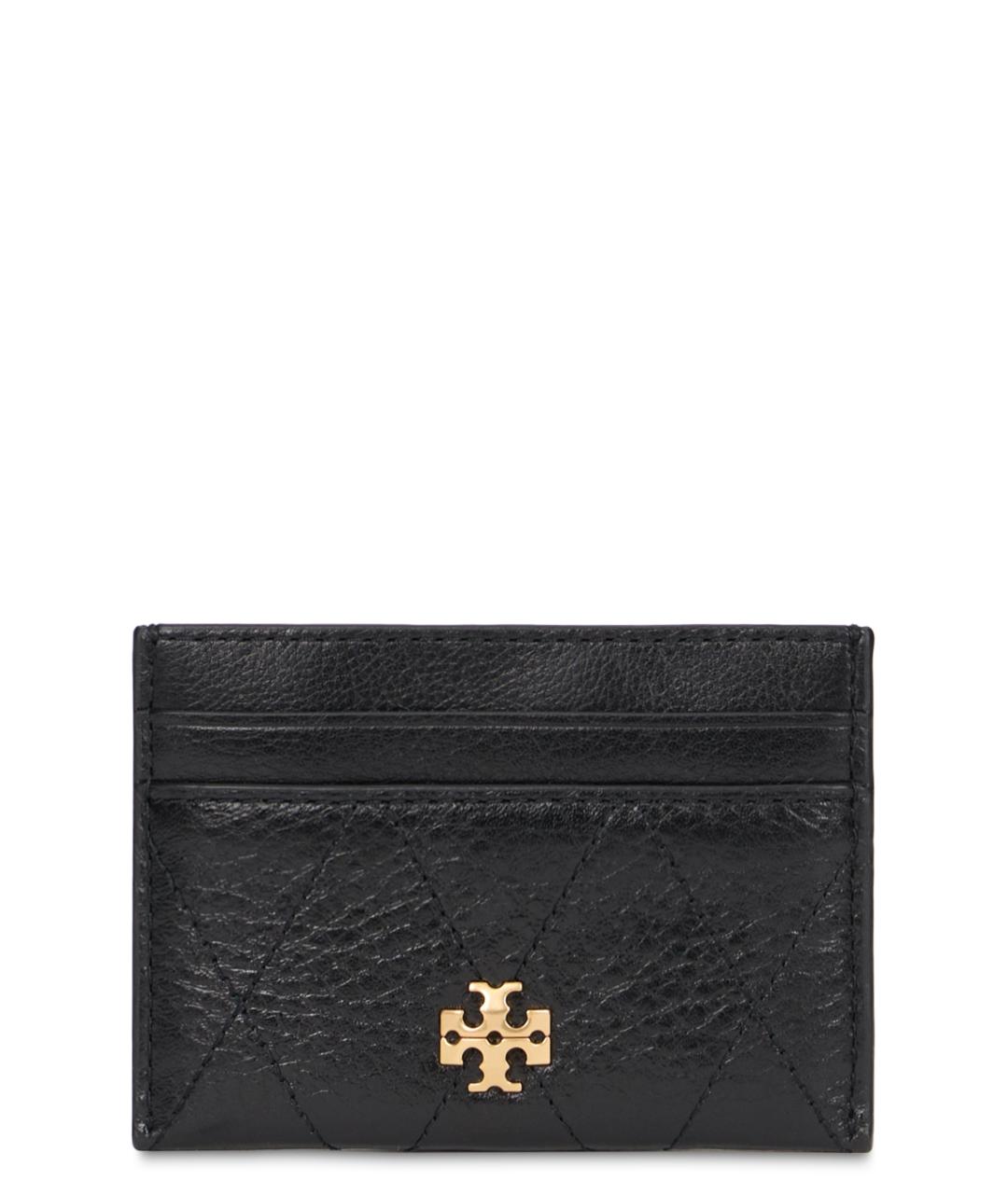 TORY BURCH Черный кожаный кардхолдер, фото 1