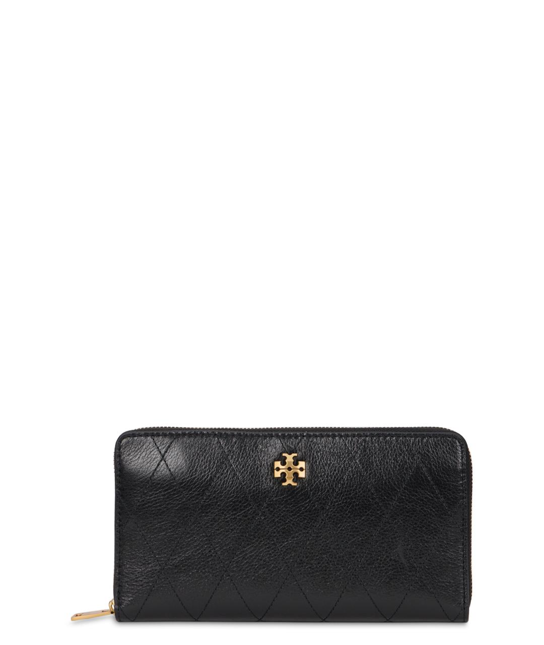 TORY BURCH Черный кожаный кошелек, фото 1