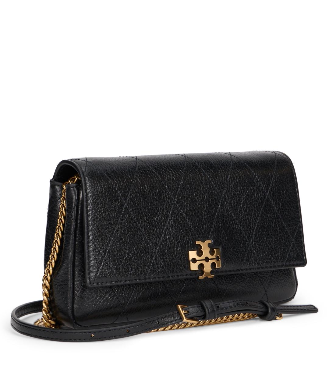TORY BURCH Черная кожаная сумка через плечо, фото 3