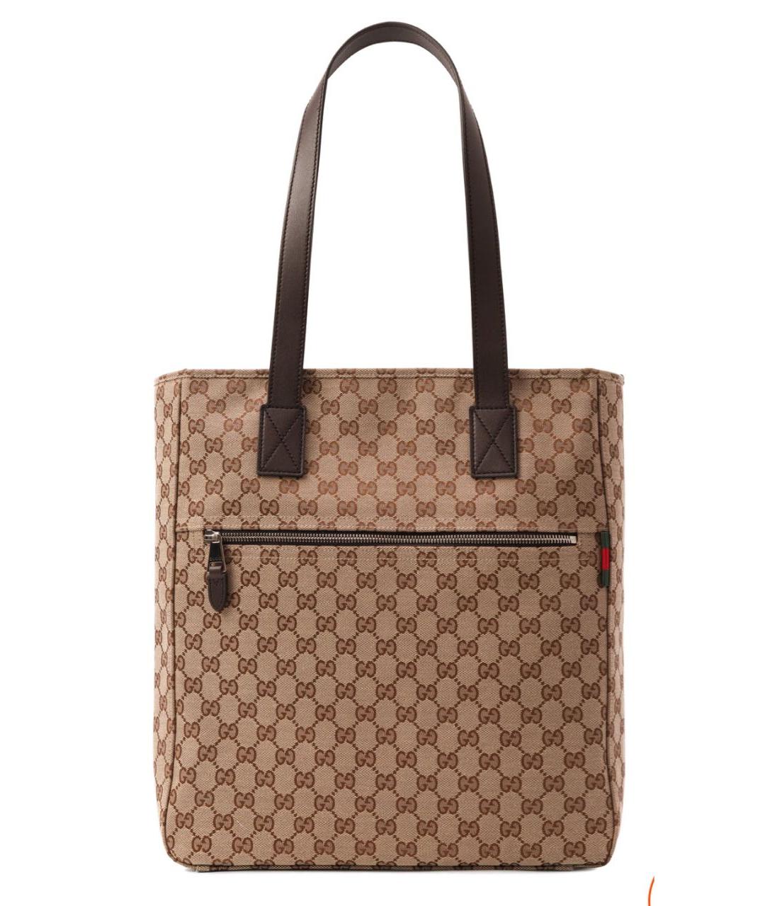 GUCCI Коричневая сумка тоут из канвы, фото 9