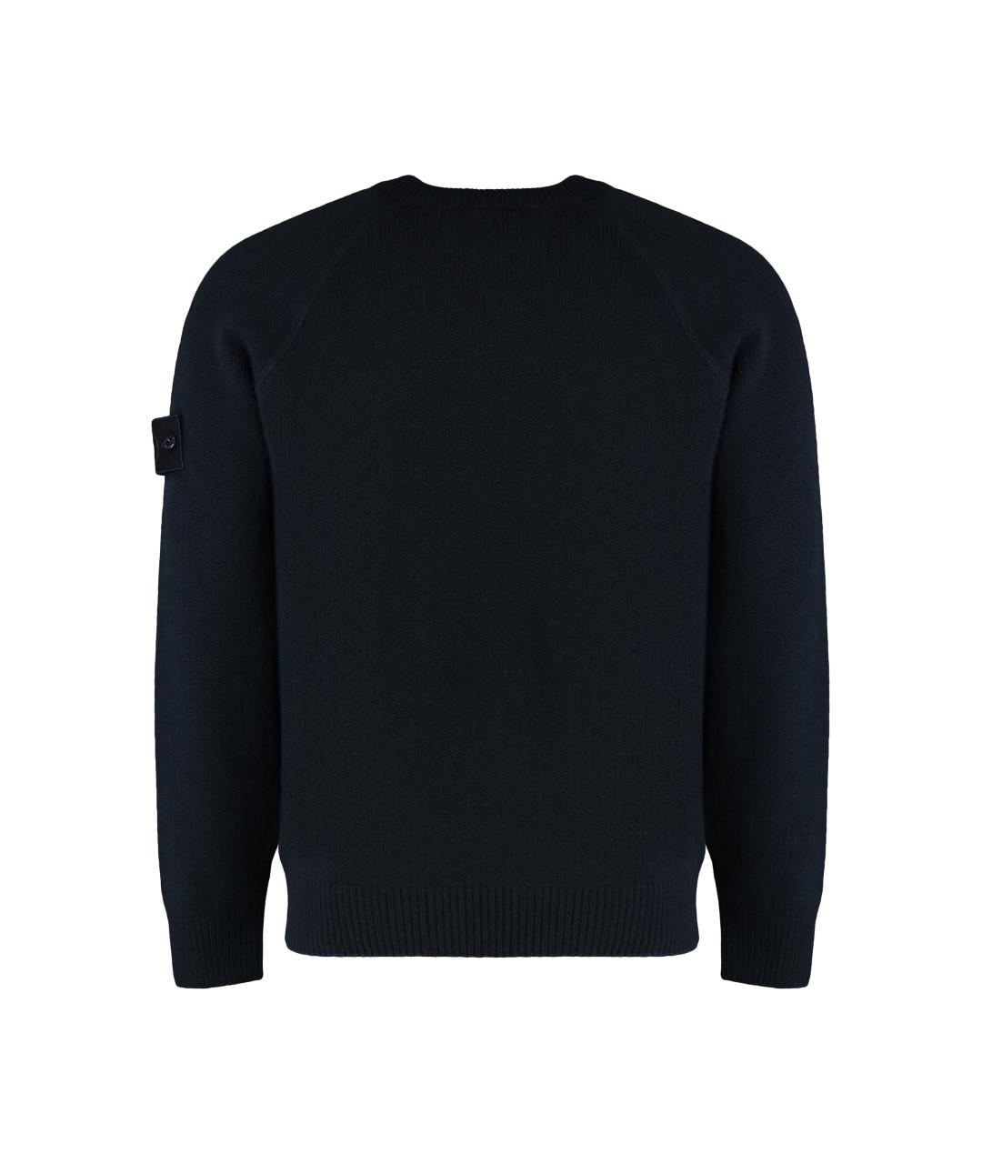 STONE ISLAND Темно-синий кашемировый джемпер / свитер, фото 2