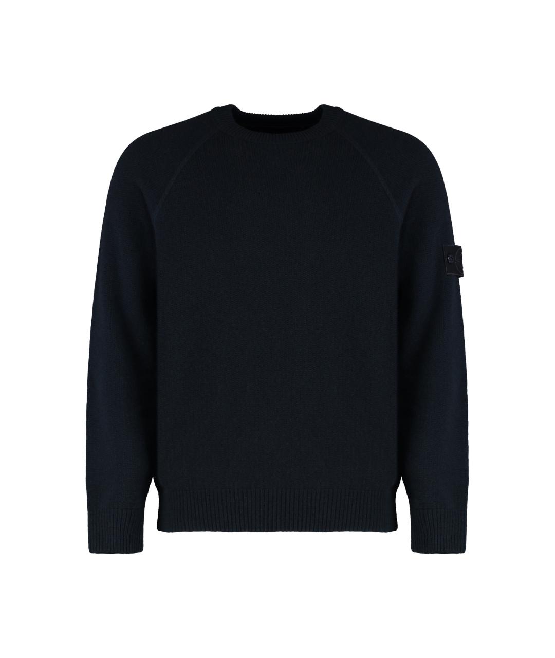 STONE ISLAND Темно-синий кашемировый джемпер / свитер, фото 1