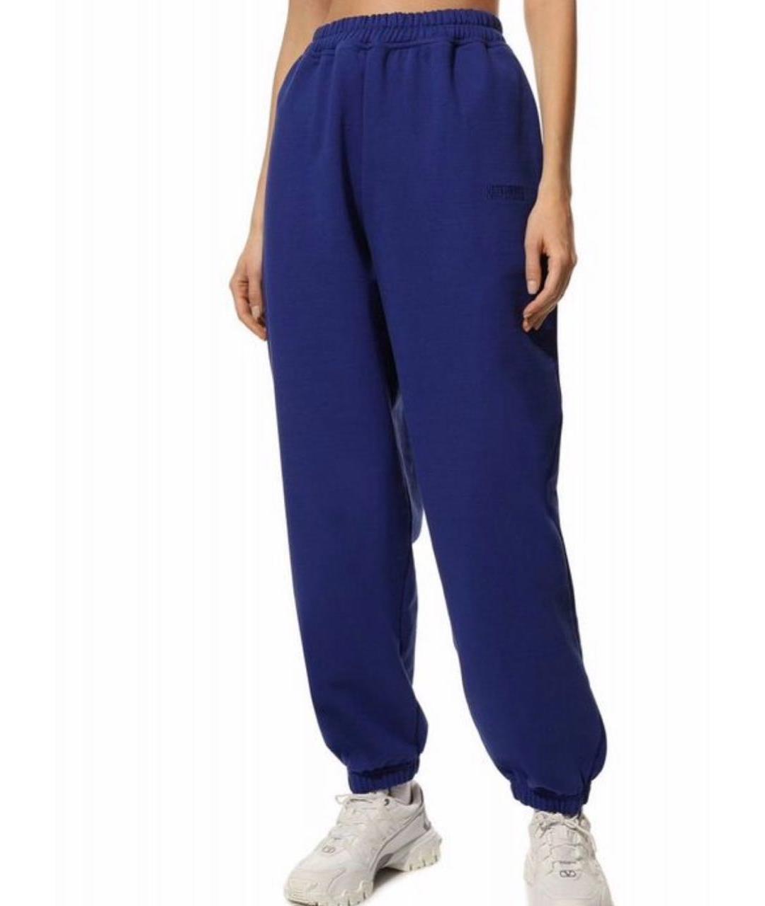 VETEMENTS Синие хлопковые спортивные брюки и шорты, фото 4