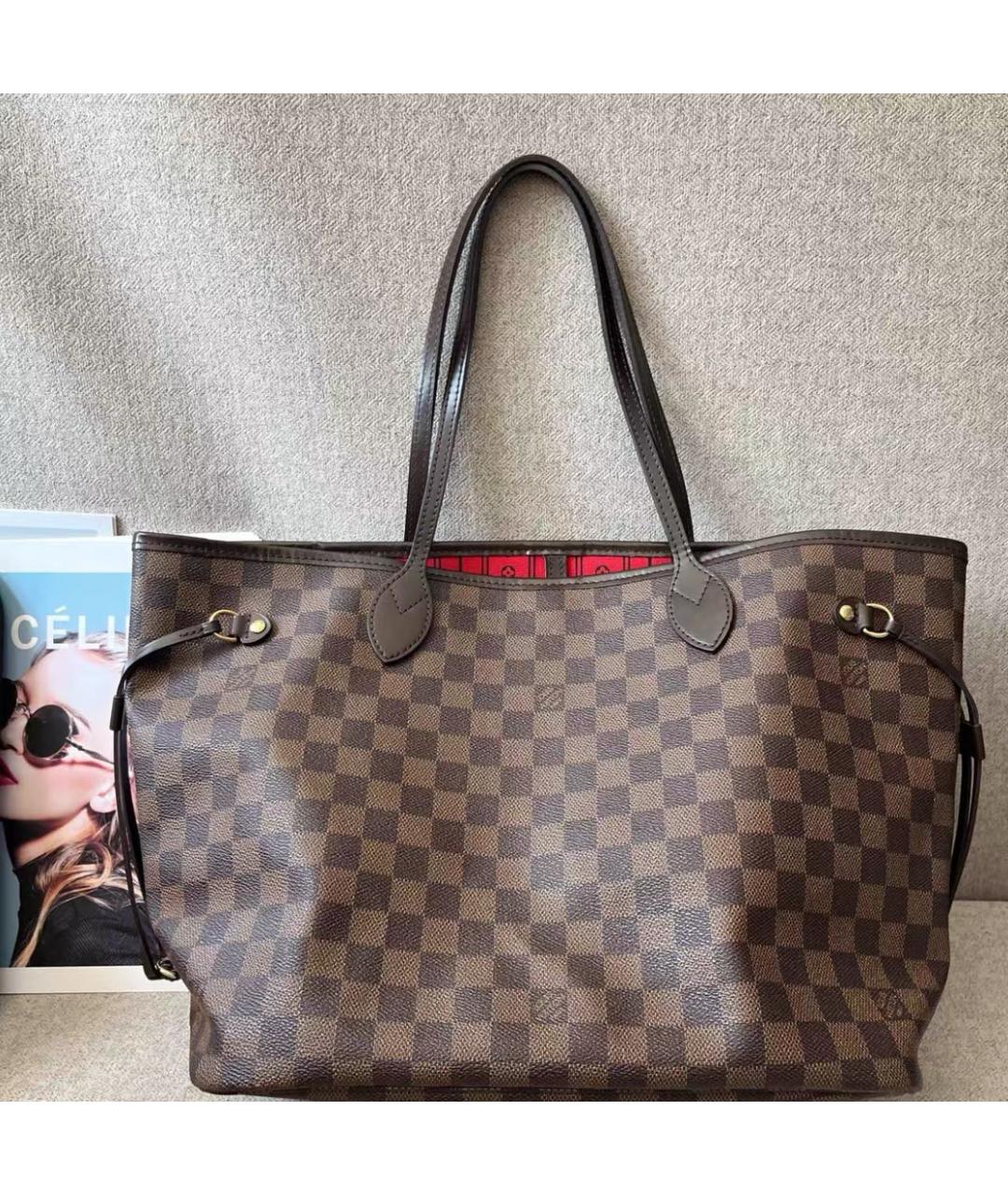 LOUIS VUITTON Коричневая сумка тоут, фото 2